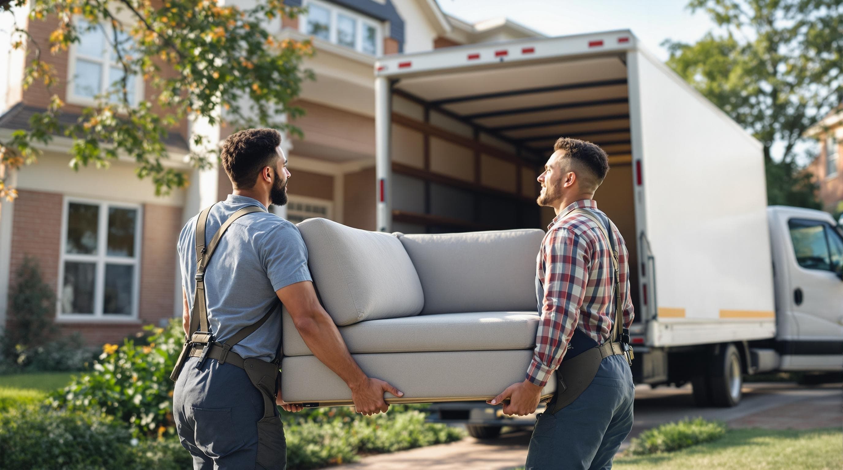 Moving truck and professional movers